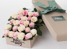 24 Pastel Mixed Roses Gift Box