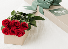 6 Red Roses Valentines Gift Box