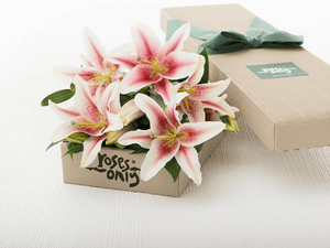 8 Pink Lillies Gift Box